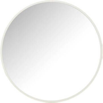 J-Line Spiegel Rond Glas metaal Wit Small 40x40x3cm