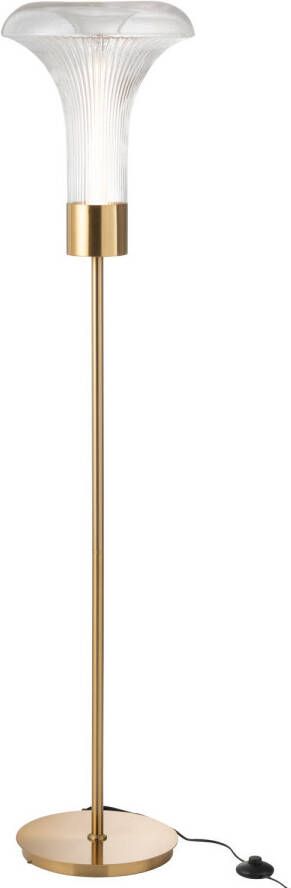 J-Line Staanlamp Led Goud Metaal Transparant 34x34x155cm