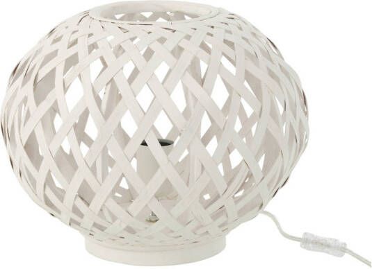 J-Line Table Lamp Bamboo White 32x32x28cm