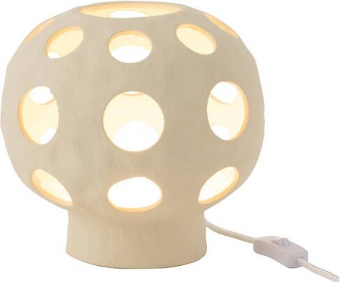 J-Line Tafel Lamp Globe Aardewerk Beige 25x25x21.5cm