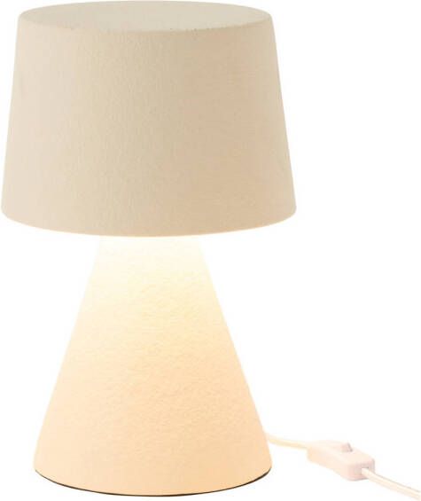 J-Line Tafel Lamp Small Kap Aardewerk Beige 22x22x34cm