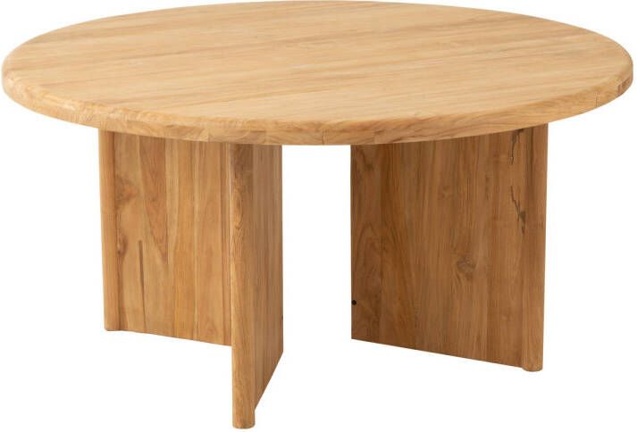 J-Line Tafel Rond Teak Hout Naturel 150x150x75cm