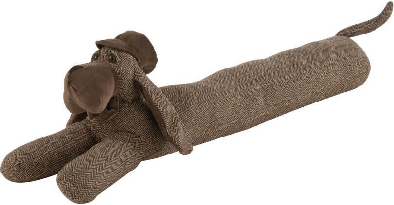 J-Line Tochtrol Hond Pet Liggend Textiel Bruin 84x10x21cm