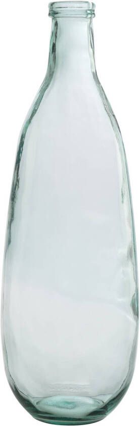 J-Line Vaas Fles Glas Transparant 25x25x75cm