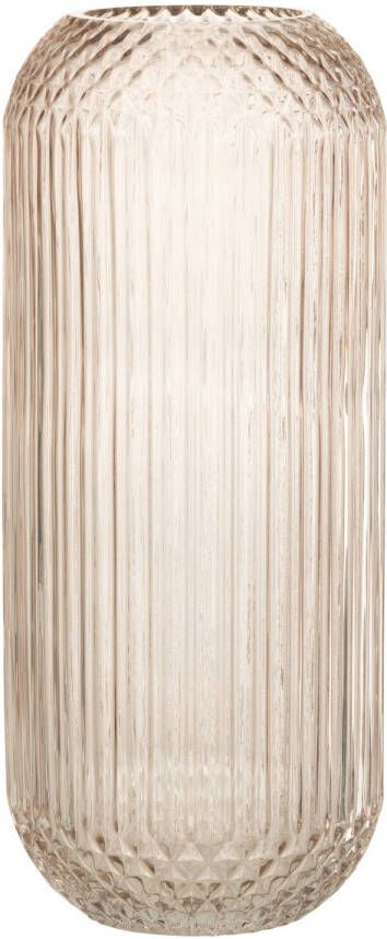 J-Line Vaas Yuan Glas Beige Large 15.3x15.3x36cm