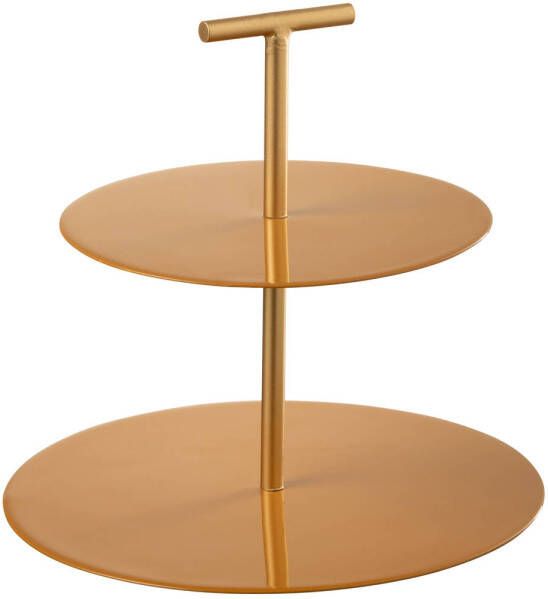 J-Line Voedselstand Rond Metaal Oker 25.5x25.5x23.5cm