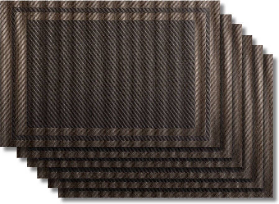 Jay Hill Placemats Black Bronze 45 x 31 cm 6 Stuks