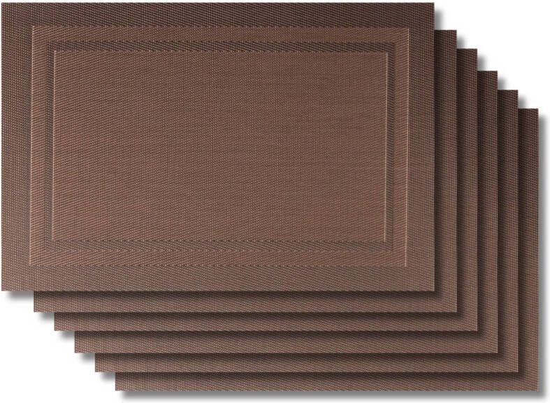 Jay Hill Placemats Metal Brown 45 x 31 cm 6 Stuks