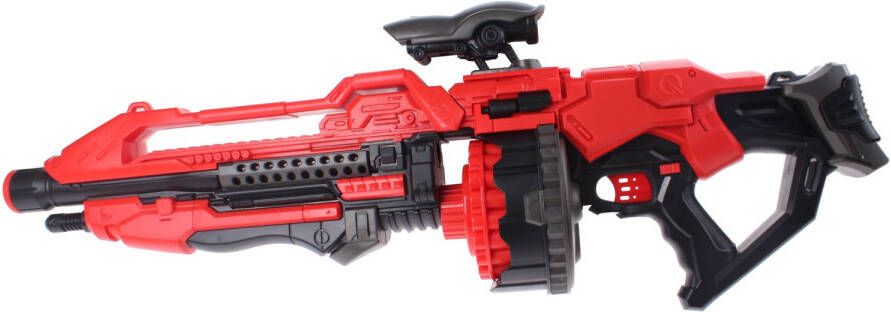 Johntoy Shooter pistool zwart rood 80 cm