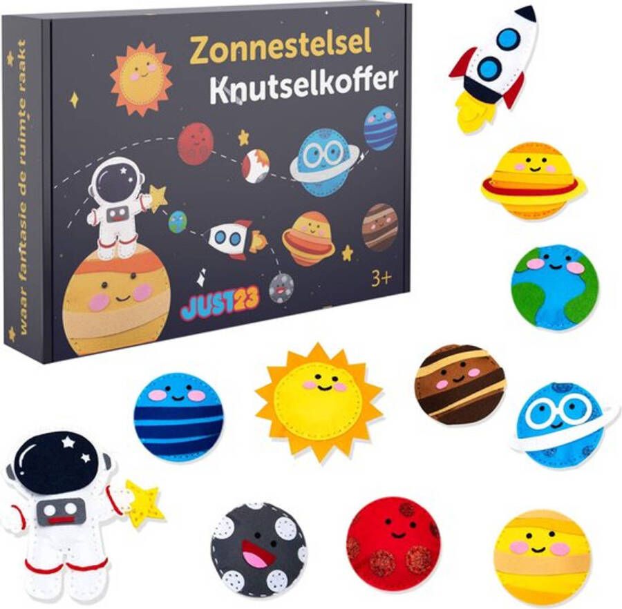 JUST23 Kosmische Knutselkoffer Zonnestelsel Edition Knutseldoos Knutselkoffer Voor Jongens Knutselpakket 11 Universum Onderdelen Te Knutselen