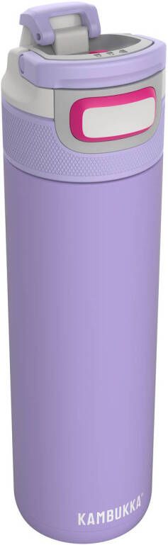 Kambukka Waterfles drinkfles geïsoleerd 600 ml Lekvrij 22 uur koud drinkflessen Elton Digital Lavender