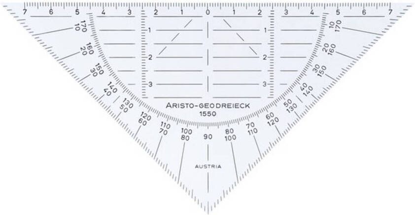 Kangaro Geodriehoek 16cm flexibel onbreekbaar