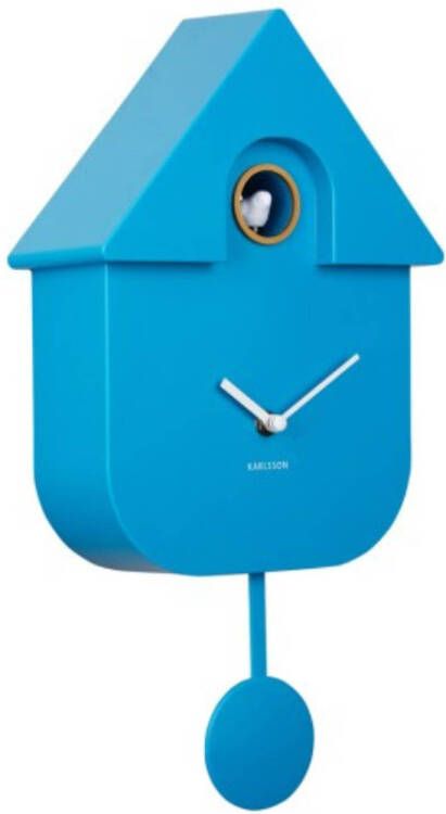 Karlsson Wandklok Modern Cuckoo Helderblauw