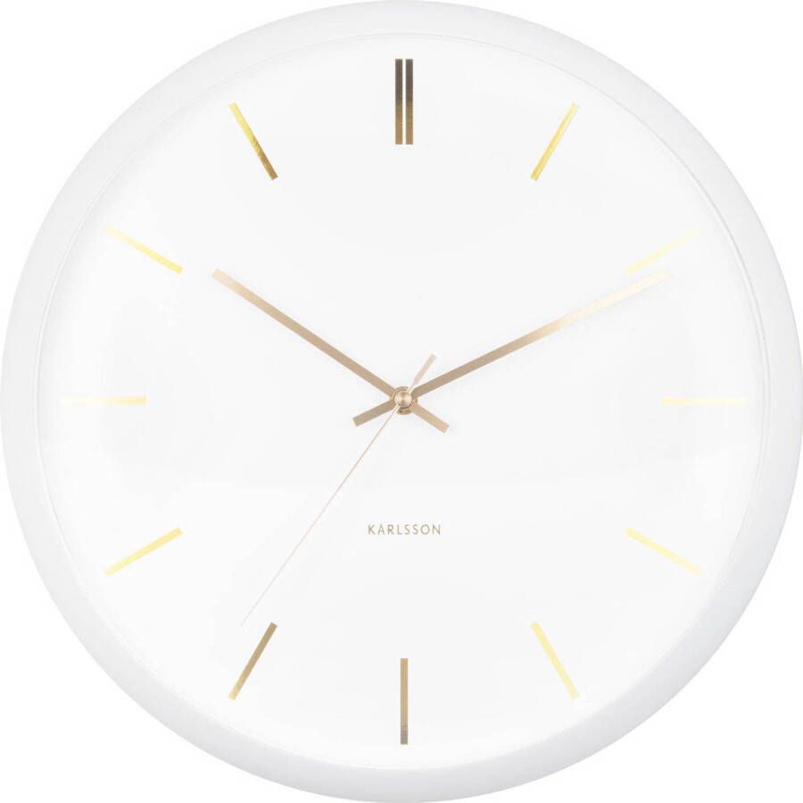 Karlsson Wandklok Globe silent movement 40 cm wit