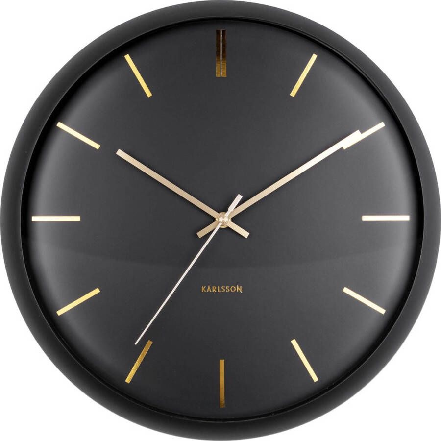 Karlsson Globe Wandklok silentmovement 40 cm zwart