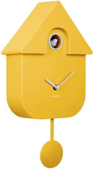 Karlsson Wandklok Modern Cuckoo Heldergeel