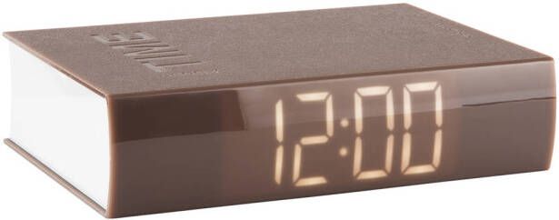 Karlsson Alarm clock Book LED ABS warm grey