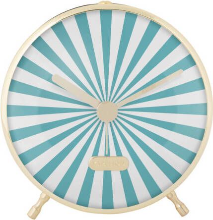 Karlsson Wekker Candy Swirl Turquoise blue & white