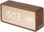 Karlsson Alarm clock Copper Mirror LED dark wood veneer - Thumbnail 2