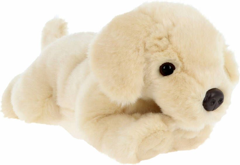 Keel Toys Knuffeldier Puppy Labrador hond zachte pluche stof premium knuffels beige 35 cm honden knuffel huisdieren