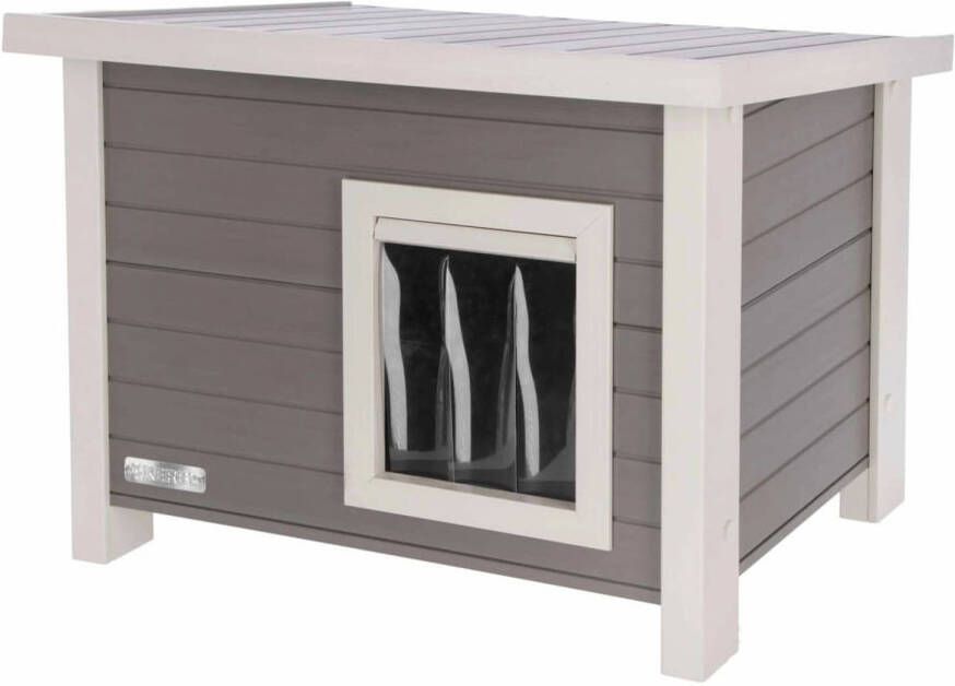 Kerbl Kattenhuis Eli ECO 57x45x43 cm grijs en wit