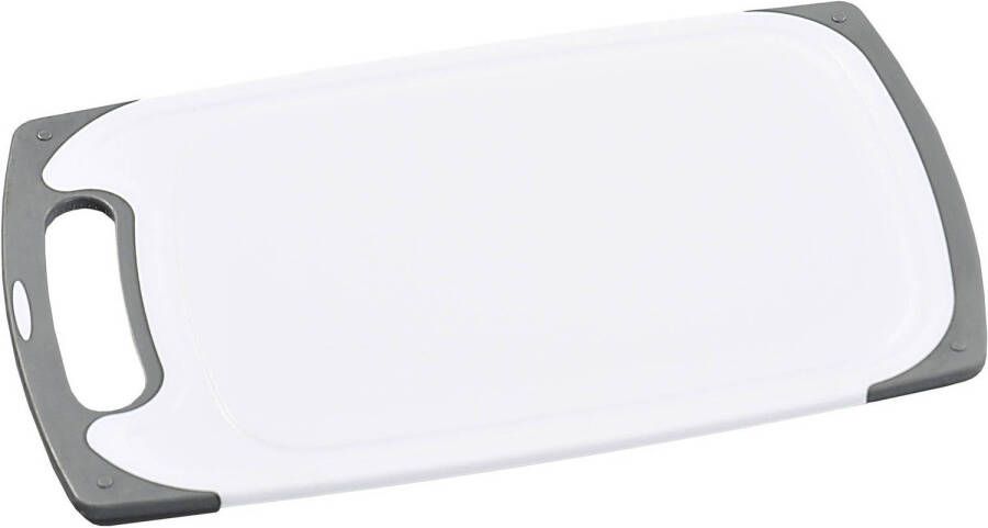 Merkloos 1x Rechthoekige witte kunststof snijplanken 24 x 40 cm Snijplanken