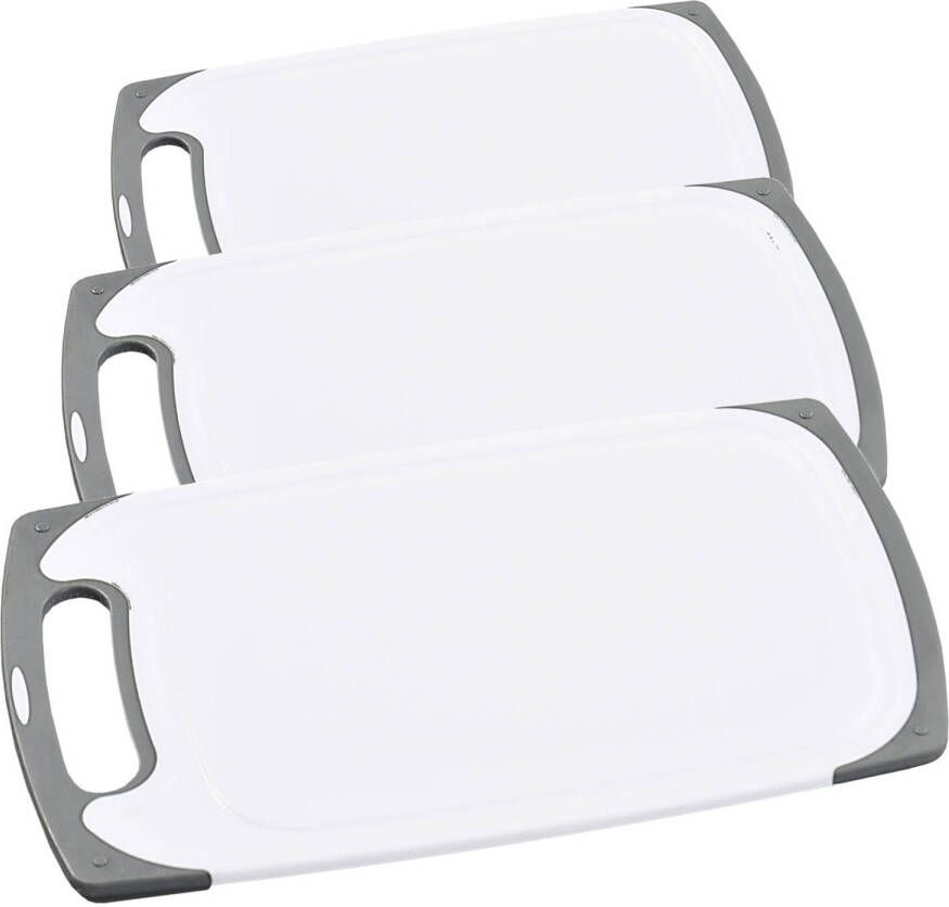 Kesper Hard kunststof snijplanken voordeel set in 3 verschillende formaten Snijplanken