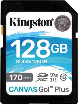 Kingston Canvas Go! Plus Flash Memory 128 Gb 170mbs Sd Uhsi