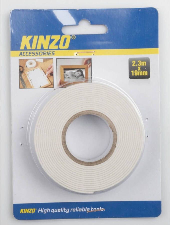 Kinzo 1x Dubbelzijdig tape knutseltape 2 3 meter Tape (klussen)