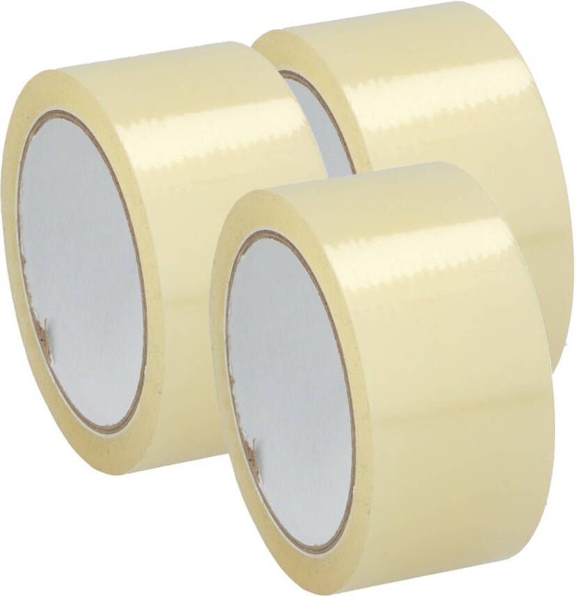 Kinzo Verpakkingstape 3x transparant 48mm x 50m verpakkingsbenodigdheden voor kantoor thuis Tape (klussen)