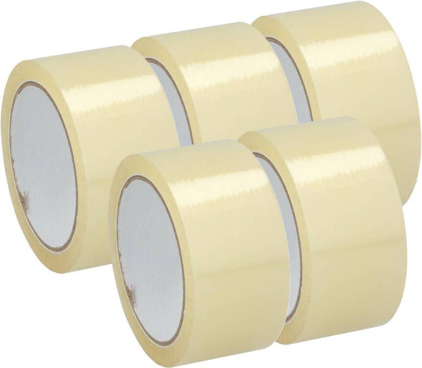 Kinzo Verpakkingstape 5x transparant 48mm x 50m verpakkingsbenodigdheden voor kantoor thuis Tape (klussen)