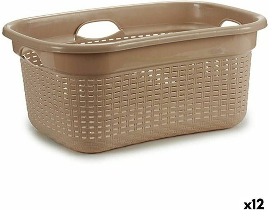 Kipit Wasmand Beige Plastic 25 L 42 5 x 25 5 x 63 5 cm (12 Stuks)