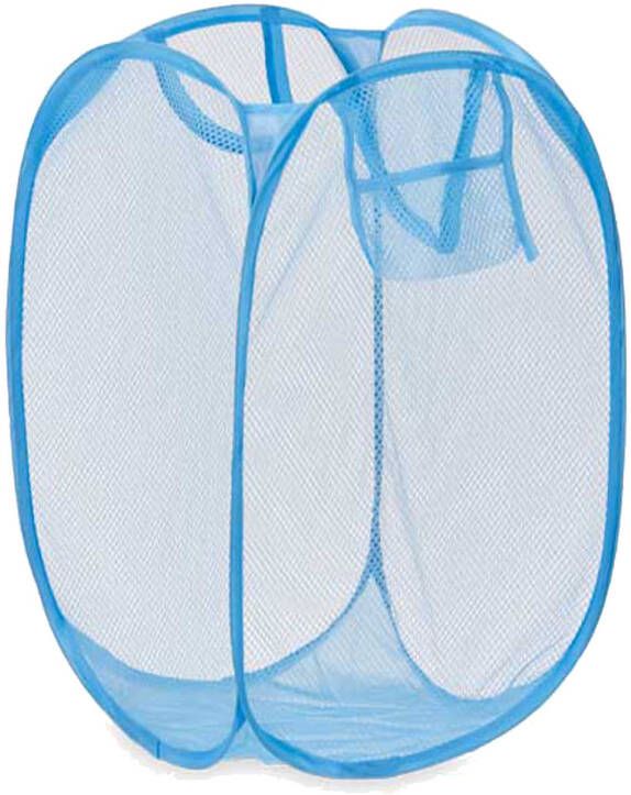 Kipit Wasmand flexibel opvouwbaar blauw kunststof 33 x 33 x 58 cm 60 liter Wasmanden