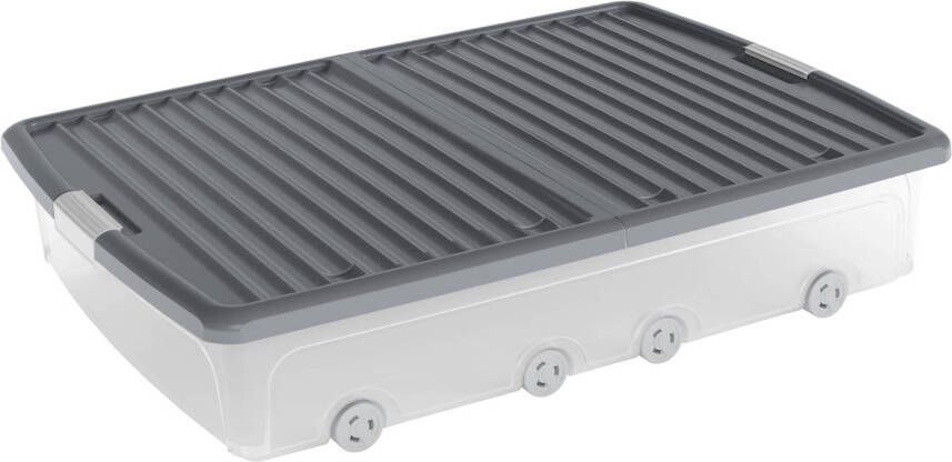 Kis W Underbed opbergbox XL 55L transparant grijs