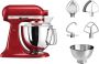 KitchenAid 5KSM175PSEER Keukenrobot met kantelbare kop 4 8 L Standmixer Artisan met exta accessoires Keizerrood - Thumbnail 3