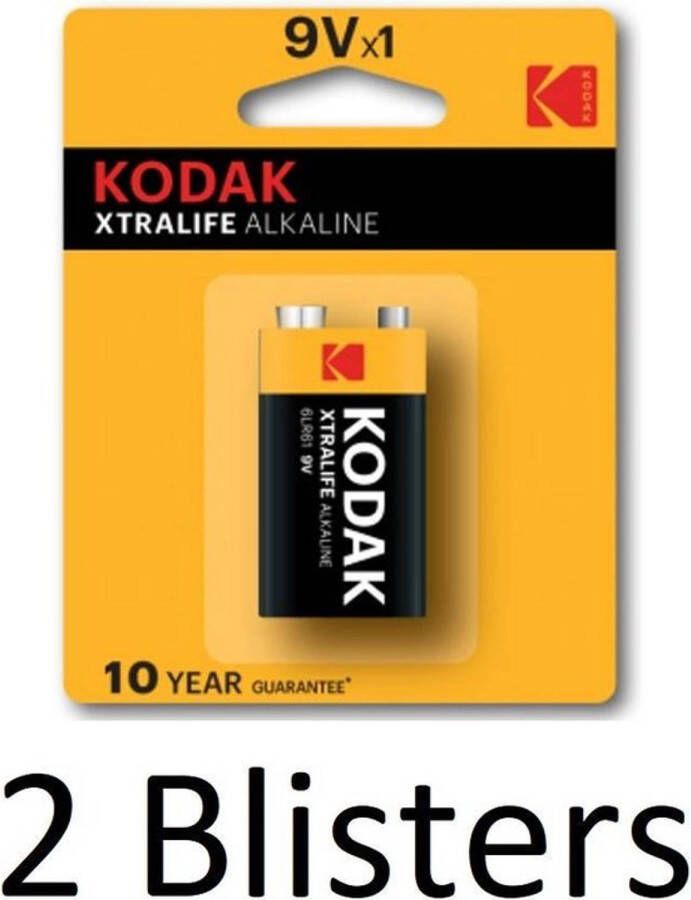 Kodak 2 Stuks (2 Blisters a 1 st) XTRALIFE alkaline 9V