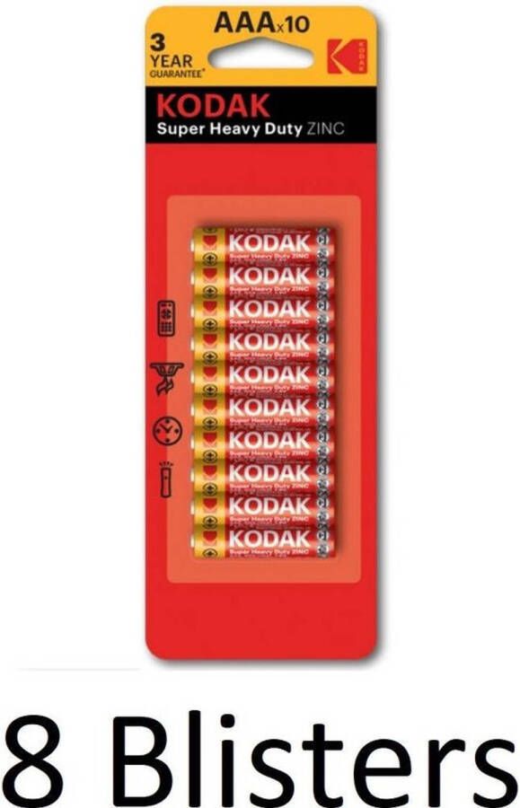 Kodak 80 Stuks(8 Blisters a 10 st) ZINC super heavy duty AAA