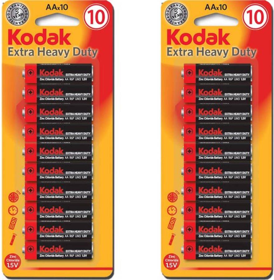 Kodak AAA Batterijen Extra Heavy Duty Goede kwaliteit Batterijen Mini Penlite 20 Stuks