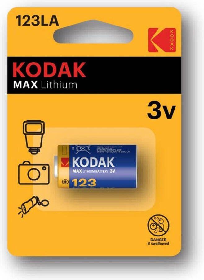 Kodak Max Lithium 123LA Battery 1 pack