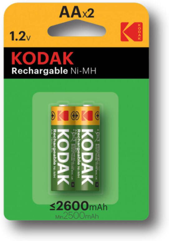 Kodak rechargeable Ni-MH AA battery 2600mAh blister 2