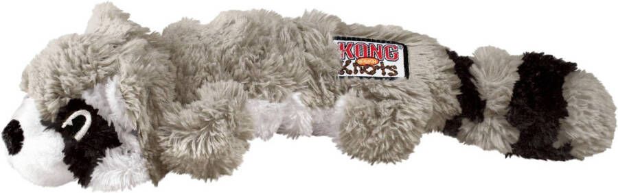 Kong Scrunch Knots Wasbeer Knuffels Grijs S M 27 cm