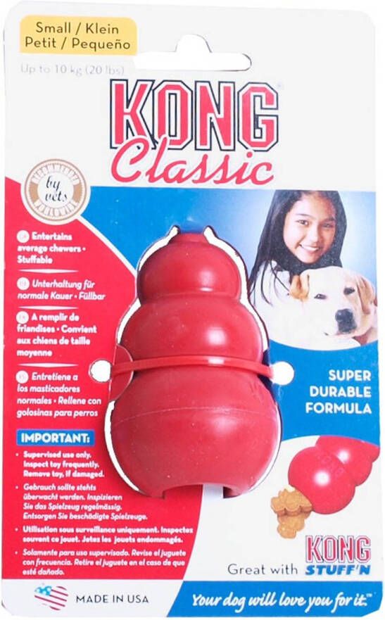 Kong Classic Vulbaar speelgoed Rood S 7 6 cm