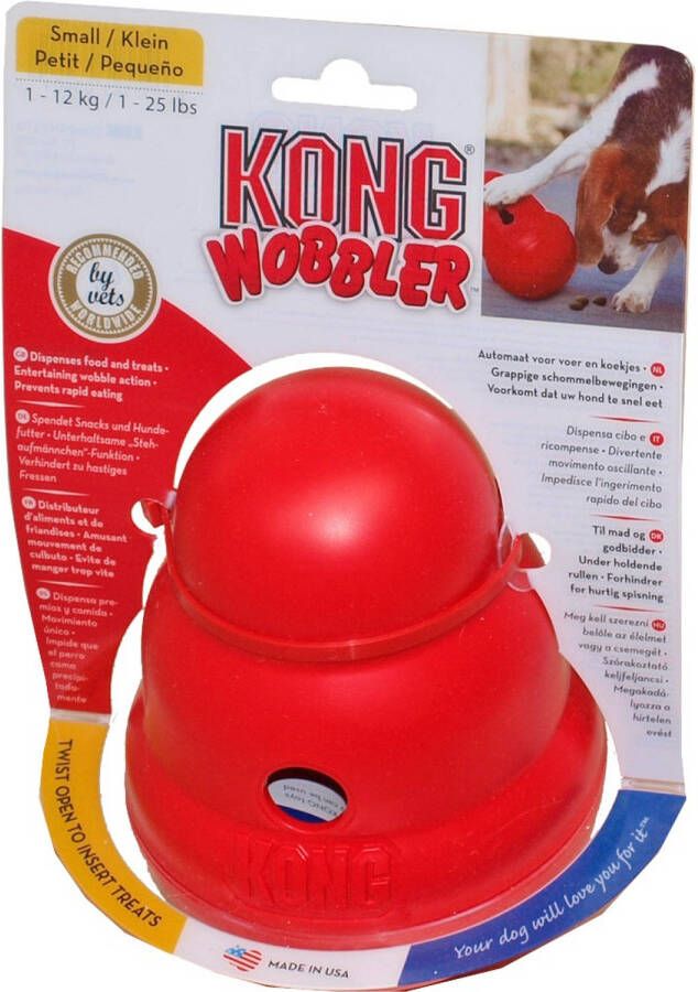 Kong Wobbler Vulbaar speelgoed Rood S 15 5x11 cm