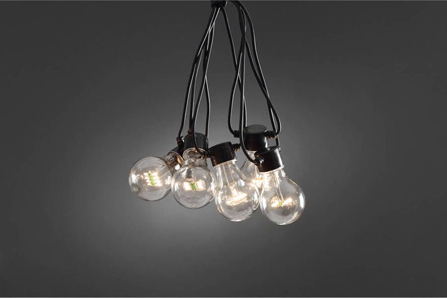 Konstsmide LED decoratieve lichtsnoer 9.5m met 20 heldere peerlampen 320 lumen 32W 2800K 24V