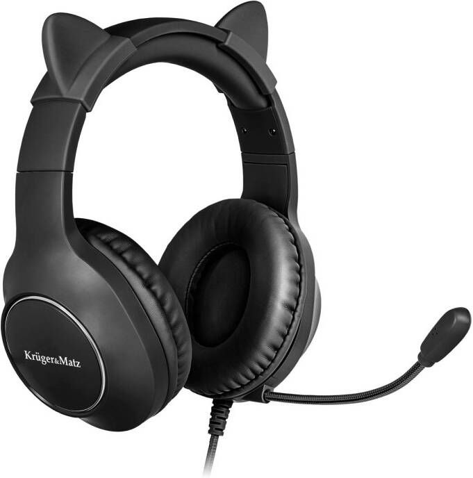 Kruger&Matz Krüger & Matz gaming over ear hoofdtelefoon voor kinderen zwart KM0659