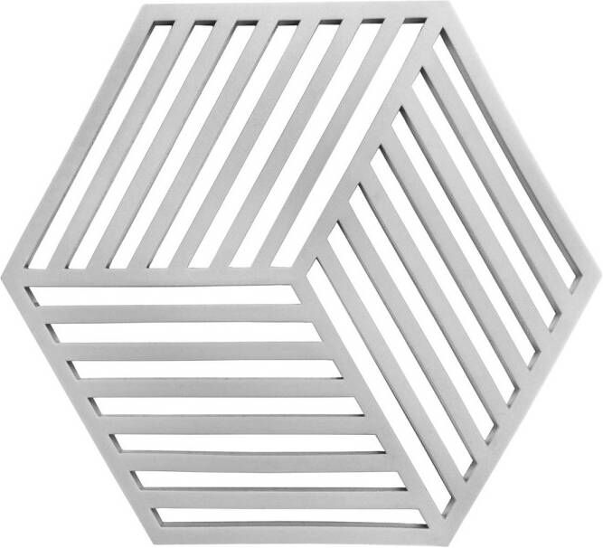Krumble Pannenonderzetter Hexagon 16 x 14 cm Grijs