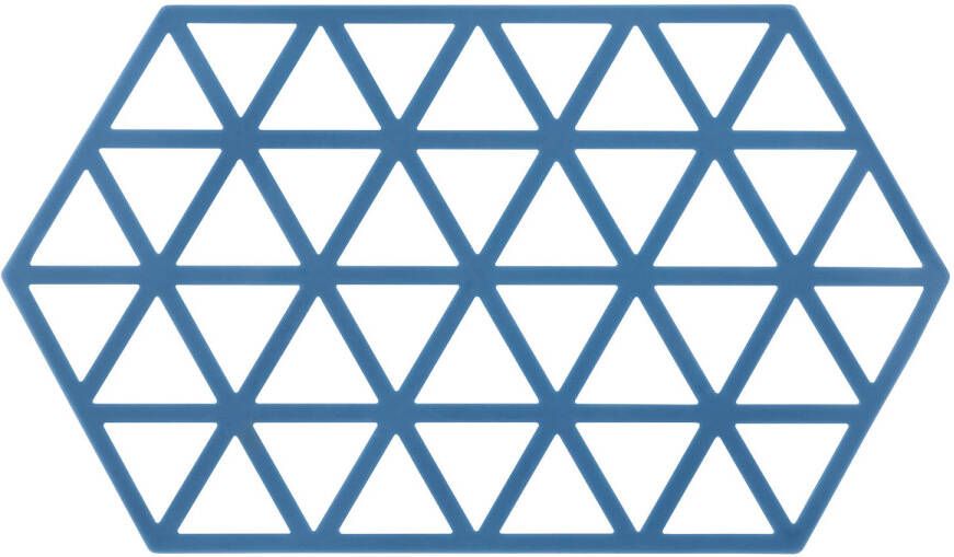 Krumble Pannenonderzetter Hexagon lang 14 x 24 cm Blauw