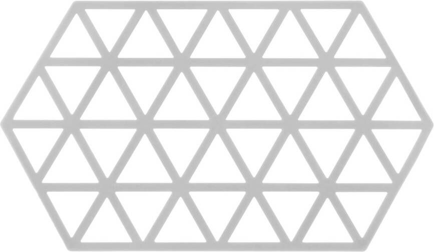 Krumble Pannenonderzetter Hexagon lang 14 x 24 cm Grijs