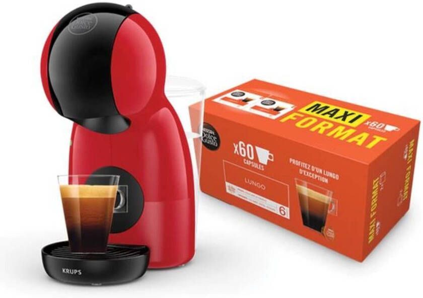Krups Nescafé Dolce Gusto Koffiezetapparaat + 60 lungo koffiecapsules 15 repen Piccolo XS YY5129FD
