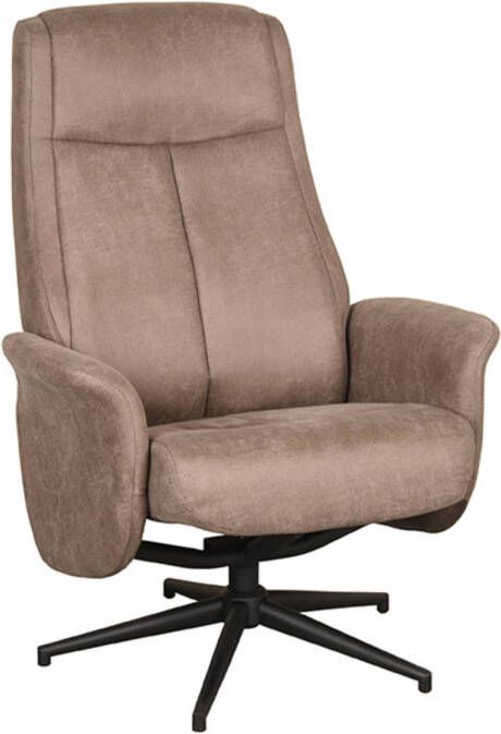 LABEL51 Fauteuil Bergen Taupe Micro Suede 76x77x105 Cm